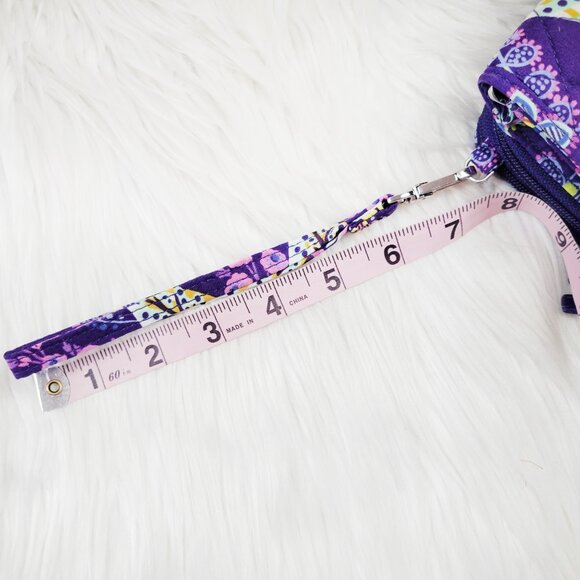 NWOT Vera Bradley 3 in 1 Crossbody Wristlet Batik Leaves All In One Purple RFID - Picture 12 of 16
